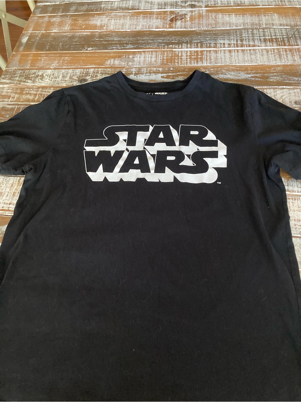 Star Wars Black Tee with White Logo - GAP Collaboration